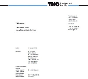 Nieuw TNO rapport over GeoTOP